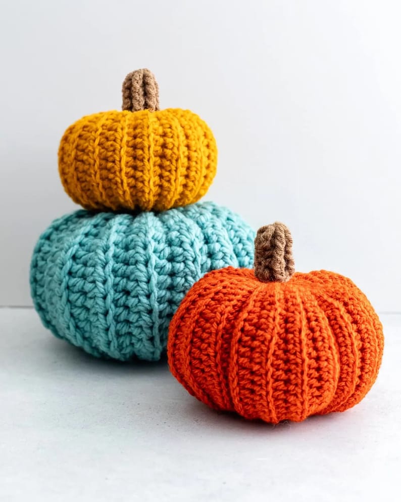 Easy Crochet Pattern for a Rustic Style Farmhouse Pumpkin Fall Pumpkin Crochet Pattern for Beginners Halloween and Thanksgiving Crochet image 6