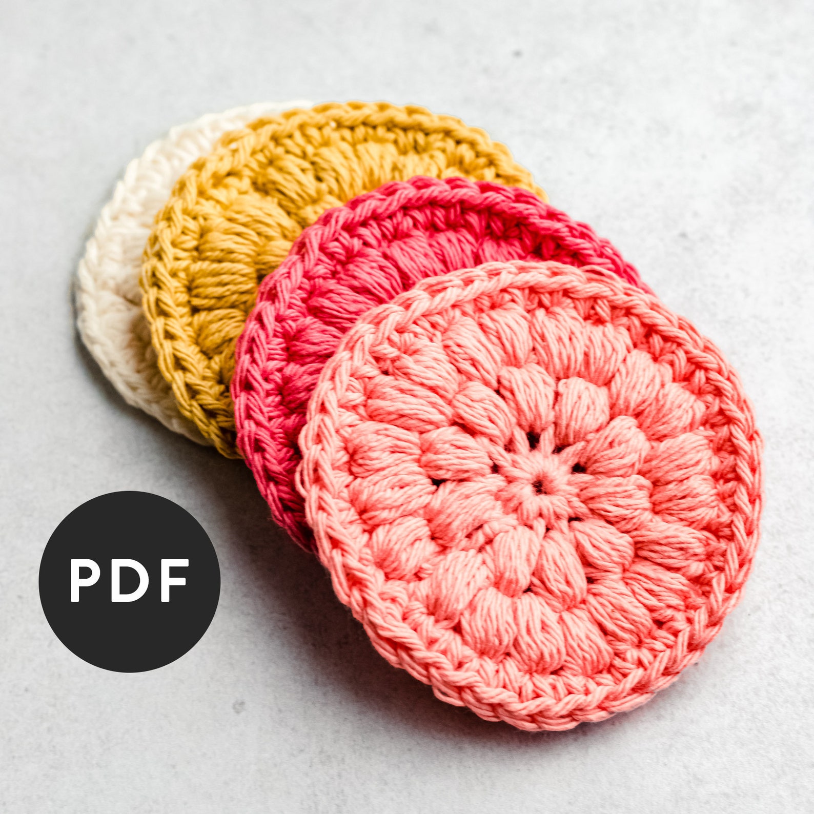 Crochet Pattern Cotton Face Scrubbies Ecofriendly Etsy