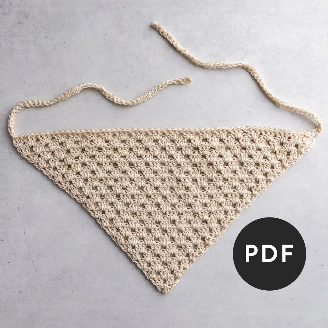 Easy Crochet Bandana Pattern Beginner Crochet Granny Stripe Bandana