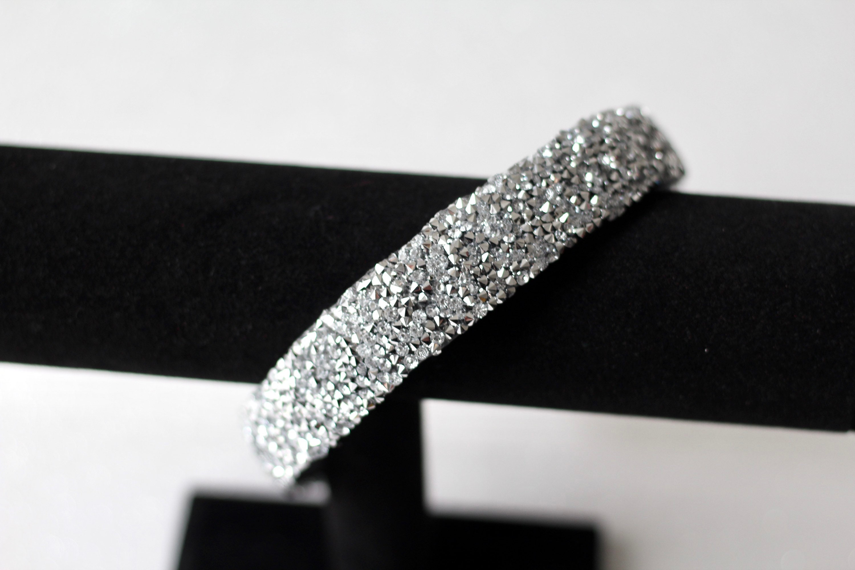 Silver & rainbow-unique rhinestone crystal bling rock sparkly | Etsy