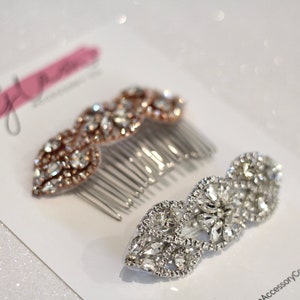 Wedding hair clip, Silver barrette, diamond crystal rhinestone rock sparkly, flower girl’s woman’s bridal hair veil comb accessory bling
