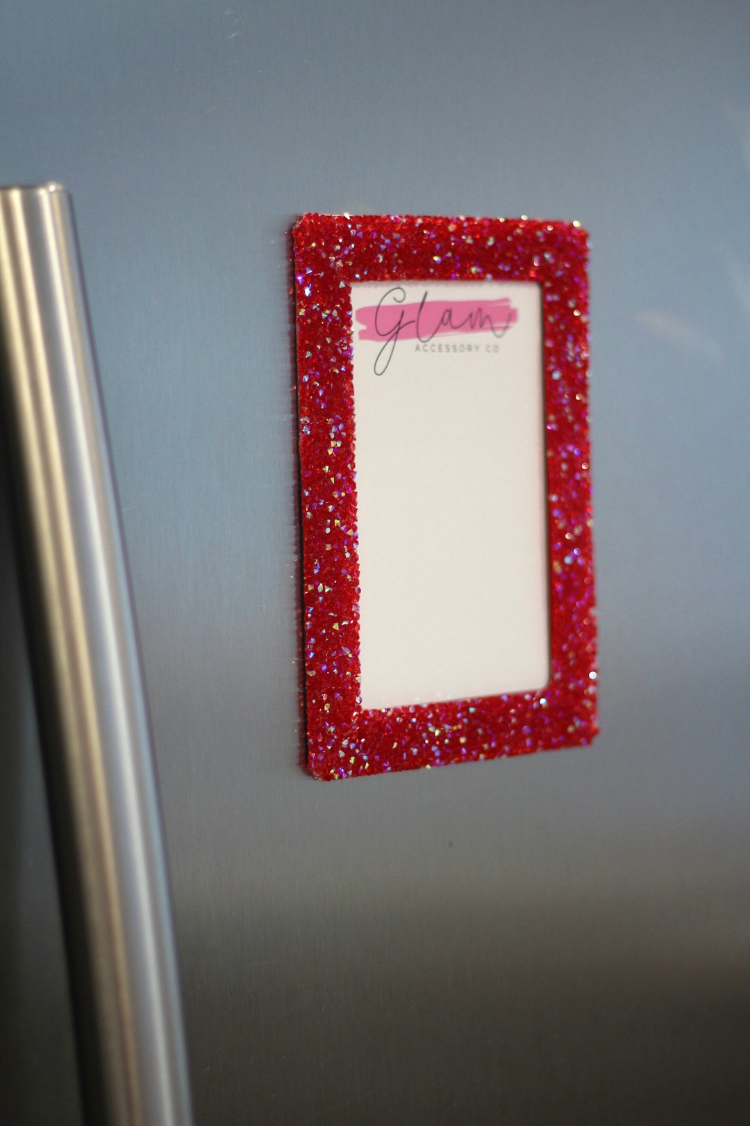 Red Magnetic Magnet Rhinestone Photo Frame, Bling Unique Gift for Mom ...