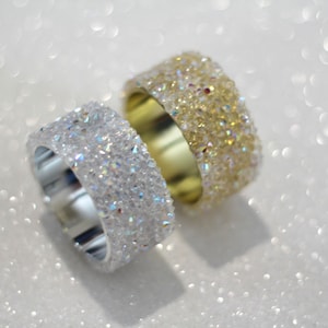Weiß Elfenbein Strass Serviettenringe Halter 2 4 6 8 10 funkelnd glitzernd bezauberndes einzigartiges Gastgeschenk der Mutter 2024 Hochzeits-Gastgeberin