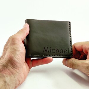 Cartera de cuero personalizada, Cartera personalizada, Cartera de cuero marrón, Regalo del Día del Padre, Cartera de cuero negro para hombre, Cartera de cuero para hombre