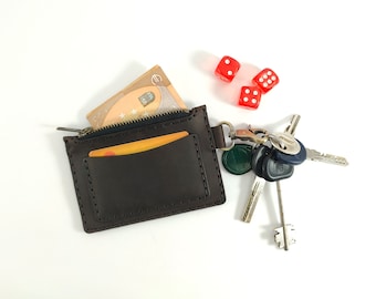 Keychain Card Holder, Personalised Keyring Wallet, Wallet Keychain, Leather Coin Purse, Card Holder Keychain, Leather Keychain Wallet