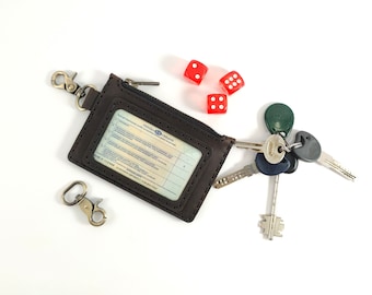 Business Card Holder, Keychain Card Holder, Keychain Wallet, Leather Keychain Wallet,Personalised Keyring Wallet,Wallet Keychain,Card Holder