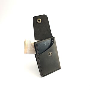 Portafoglio piccolo in legno marrone, regalo perfetto, portafoglio minimalista per uomo, porta carte per donna, portafoglio sottile regalo per la festa della mamma, porta carte in pelle