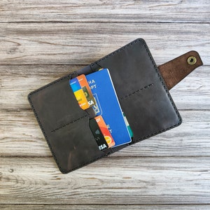 Cartera para hombre, Cartera grabada, Cartera personalizada, Cartera de cuero, Regalo de novio para hombres, Regalo para papá, Regalo de aniversario para él, Cartera personalizada