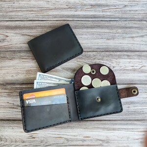 Portafoglio sottile personalizzato a due ante, portafogli minimalisti in vera pelle per uomo, regalo personalizzato, regalo per uomo, portafoglio in pelle, regalo di compleanno personalizzato