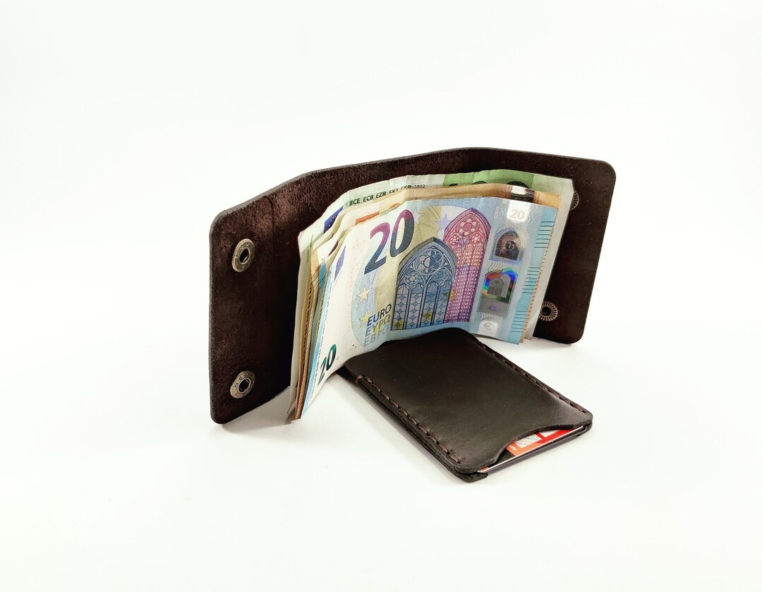 Personalized Small Wallet, Mini Card Wallet, Minimalistic Leather ...