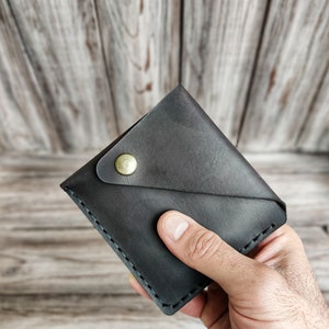 Portafoglio personalizzato in pelle pieno fiore inciso, regalo di anniversario per lui, fidanzato, padre, portafoglio personalizzato marrone scuro