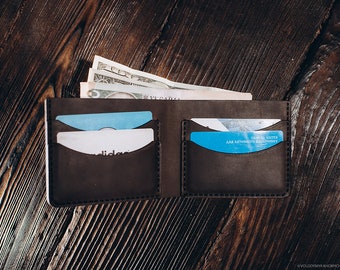 Personalised Leather Wallet Genuine Leather Bifold Wallet Wallet Mens Wallet Anniversary Gift for Him