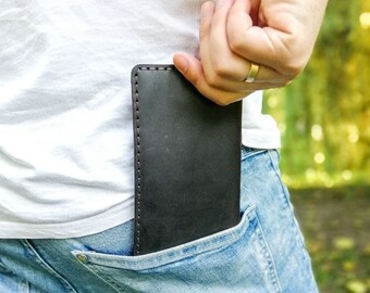 Cartera larga plegable, cartera de cuero para mujer, cartera de mano, cartera vintage, cartera larga tipo sobre, cartera tipo sobre, cartera de cuero para hombre