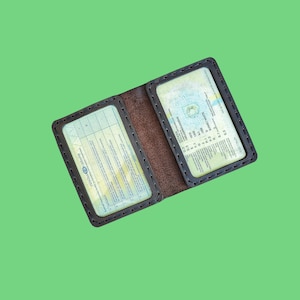 Funda de piel personalizada para carnet de conducir, Tarjetero, Regalo para el conductor, Billetera de identificación, Tarjetero, Tarjetero de piel