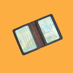 Leather holder for ID card, Driver&#39;s license, personalized gift, Leather Id card holder, Gift for the drive, Leather id holder