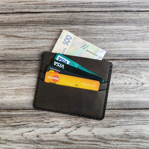 Porta carte personalizzato, regalo per lui, portafoglio sottile, regalo per la festa del papà, porta carte in pelle minimalista, porta carte personalizzato, portafoglio in pelle
