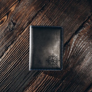 Porta-passaporte de couro personalizado, presente de aniversário para ele, carteira de viagem, melhor presente para ele, capa para passaporte, porta-passaporte com monograma