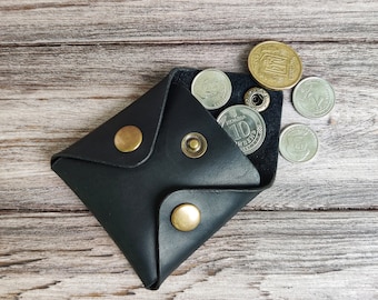 Personalized Leather Coin Holder, Custom Mother's Day Gifts Pouch, Leather Small Purse, Gift For Mom, Leather Key Pouch, First Mothers Day