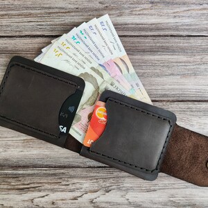 Portamonete marrone, regalo perfetto, portafoglio minimalista in pelle per uomo, porta carte per donna, portafoglio sottile, portafoglio da uomo, portafoglio da donna