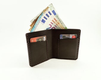 Groomsmen Wallet, Minimalist Wallet, Personalized Wallet , Bifold Wallet , Distressed Leather Wallet, Slim Bifold Leather Wallet