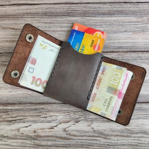Classic Brown coin purse, perfect gift, Minimalist leather wallet for men, card holder for women, slim wallet, men's wallet, women's wallet