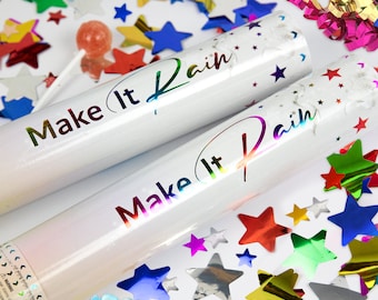 Premium Party Confetti Cannon - Multicolor - (Includes Streamer Cannons and Star Confetti Poppers) For Birthday, Graduation, New Years Eve