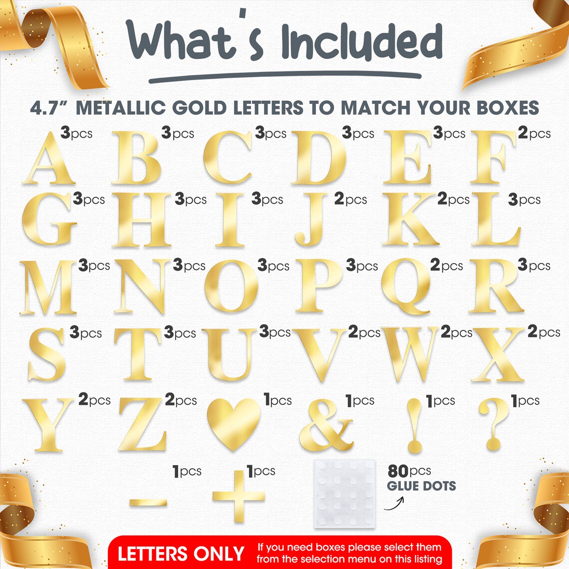 Personalized Custom Gold Letters or Letter Boxes for Gender Etsy