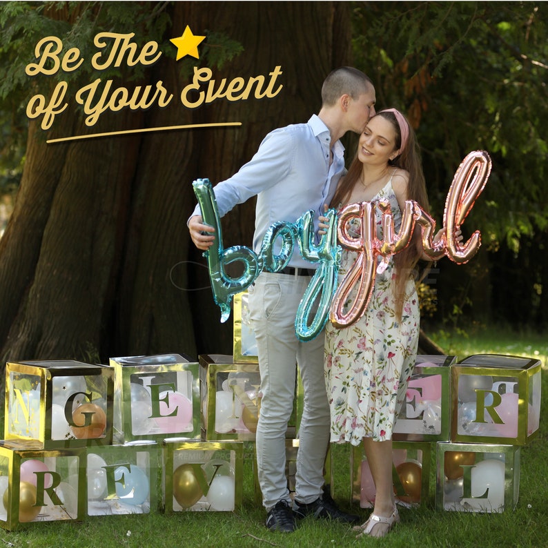 Personalized Custom Gold Letters or Letter Boxes for Gender Etsy