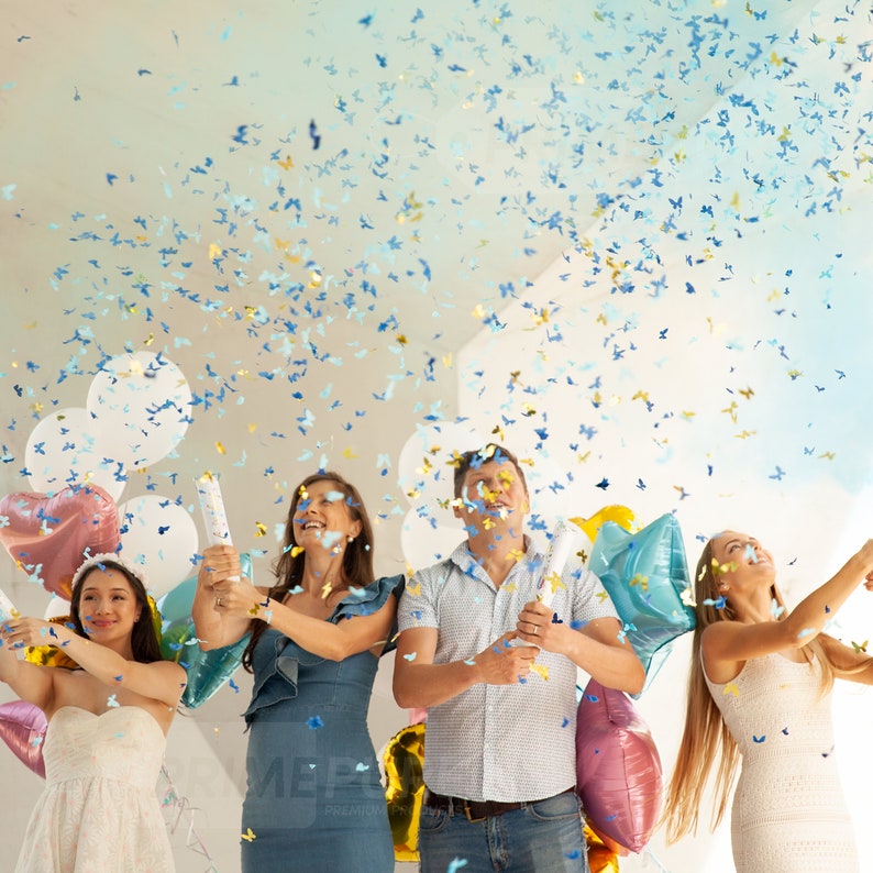 Premium Gender Reveal Confetti Cannon Set of 4 Etsy