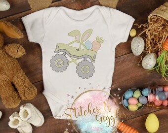 Easter Monster Truck Sketch Embroidery Design, Digital File 4x4, 5x7, 6x10, 9x9