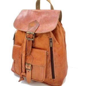 Sac à dos pliant en cuir véritable pleine fleur
