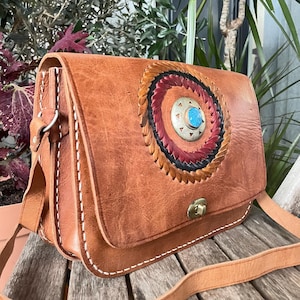 Sac à main en cuir véritable pleine fleur