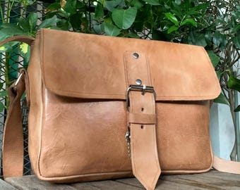 Handbag made of genuine full-grain leather