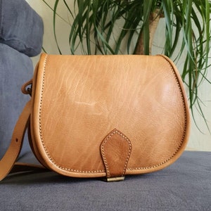 Sac à main arrondi 100% en Cuir véritable pleine fleur