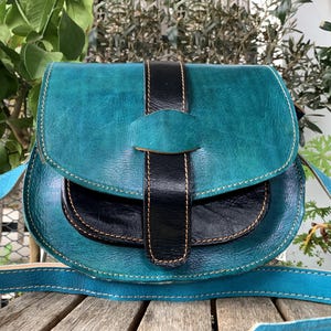 Handtasche aus 100 % echtem Vollnarbenleder, verschiedene Farben