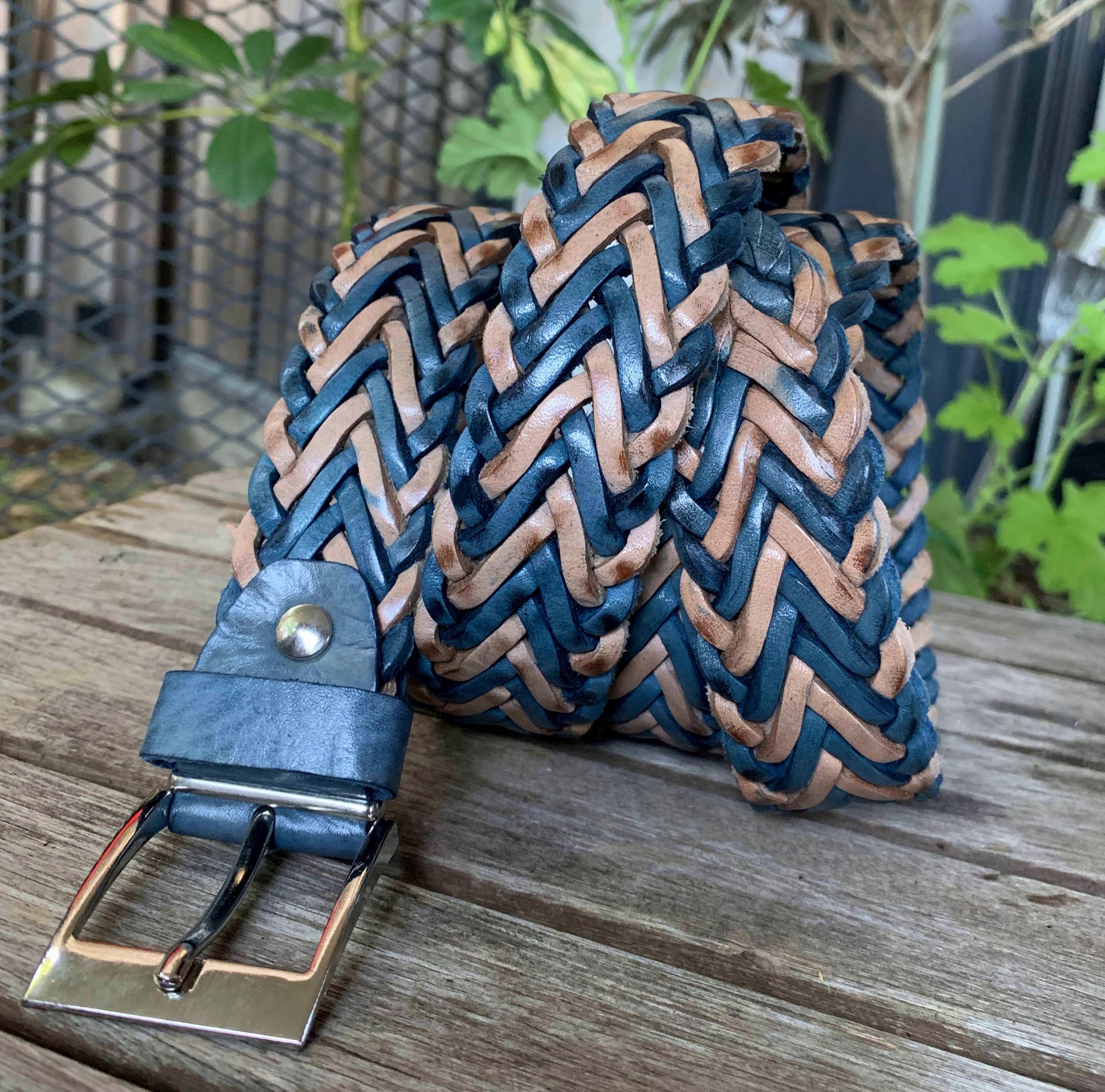 ❤️ 100% genuine leather braided belt 100% Genuine Leather Braided Belt, Unisex, Customizable  main image 2
