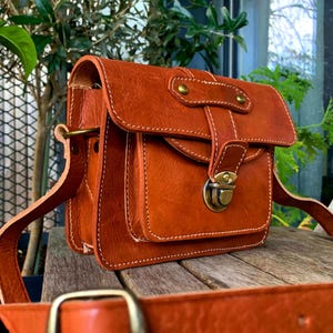 Petit Sac à main en cuir véritable pleine fleur