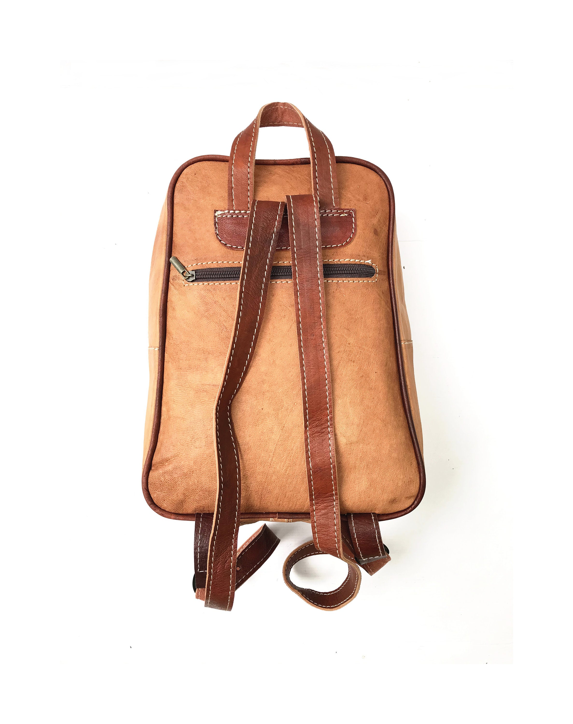 camel leather backpack