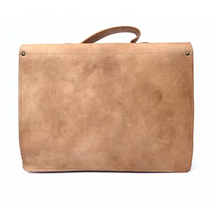 Full grain genuine leather satchel image 6