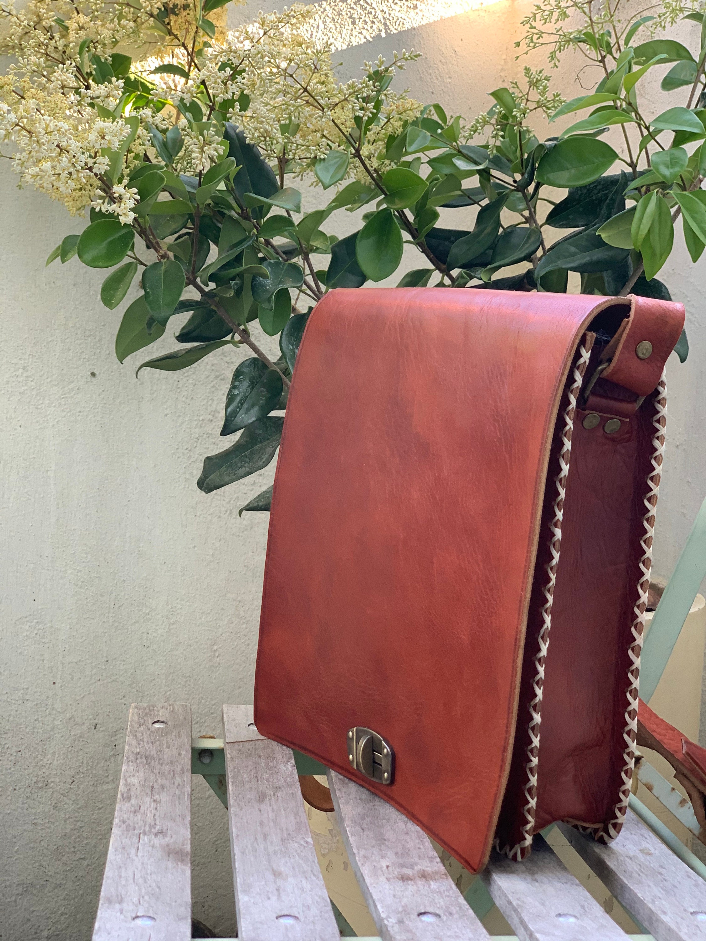 Shoulder Bag Style Satchel in Fullgrain Genuine Leather Etsy