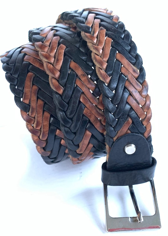 100% Genuine Leather Braided Belt, Unisex, Customizable  display picture 1
