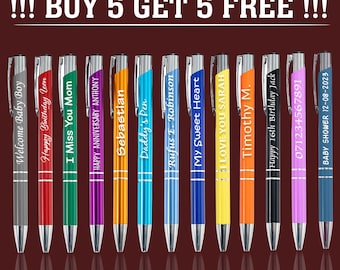 Personalised Engraved Pen - High Quality - Custom Message - Promotional Gift -  Graduation Gift -  Birthday Gifts - BUY 5 GET 5 FREE