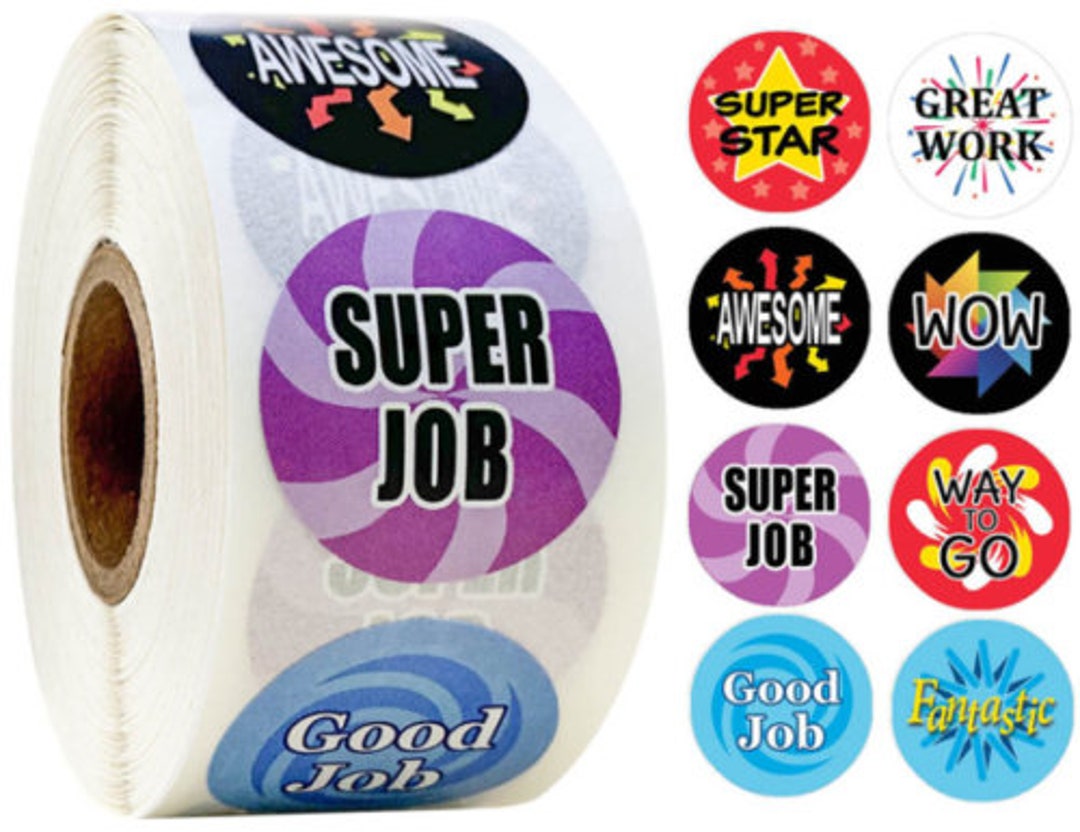 Reward Stickers 25mm Kids Children Teachers Parents Labels Praise Home ...