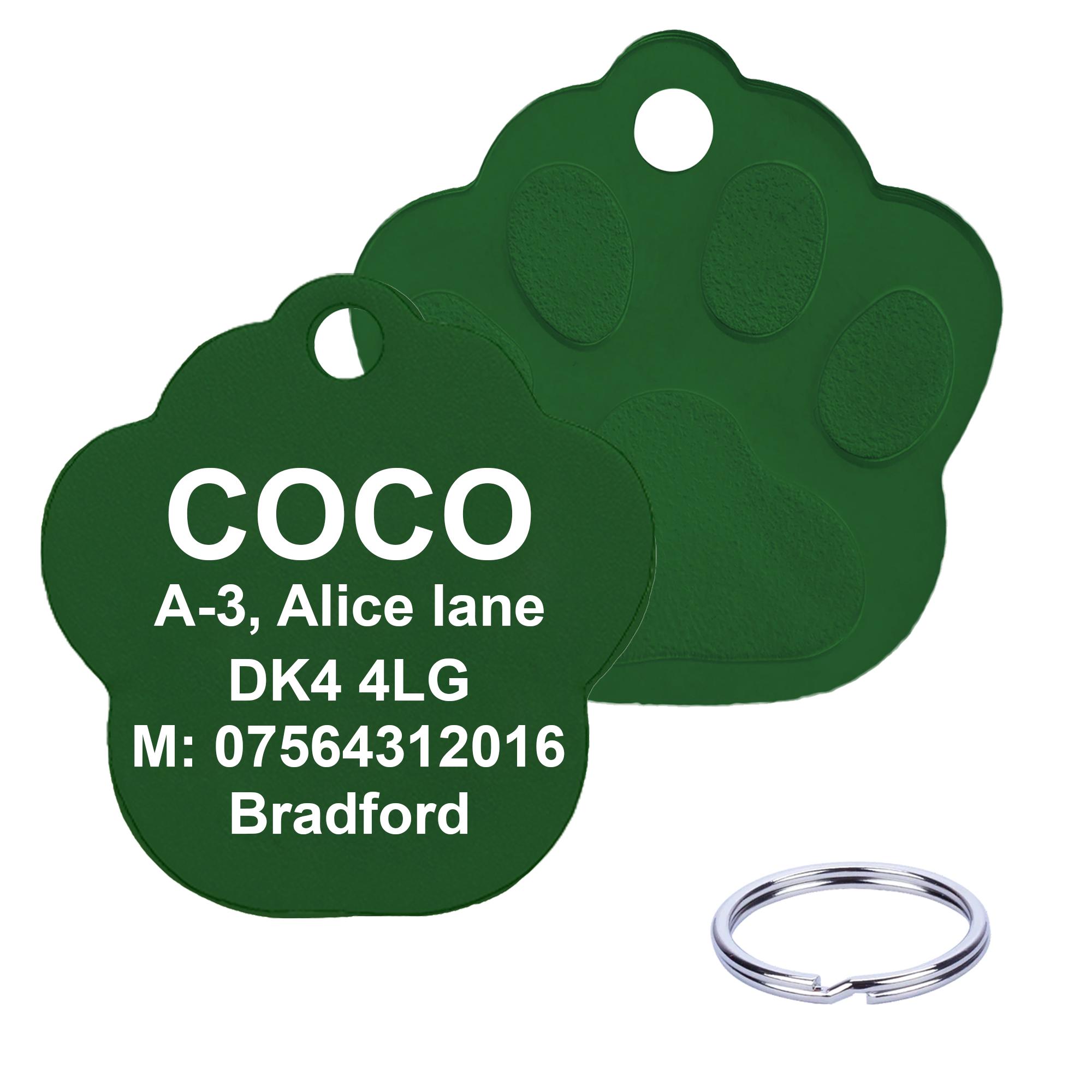 Chapa Perro Grabada 1 Pieza De Identificación De Mascota Redonda De Acero Inoxidable Chapas Personalizadas Perros