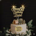 Custom Cake Topper, Happy Birthday Cake Topper, Personalised 10th, 16th, 18th, 21st, 30th, 40th, 50th, 60th, 70th product logo