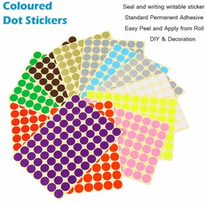 Color Coding Dot Stickers 15mm Round ~5/8 Inch Circle REMOVABLE Labels