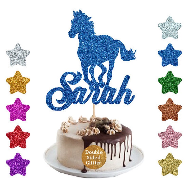 Personalised Horse Cake Topper Birthday Cake Topper Name Etsy UK