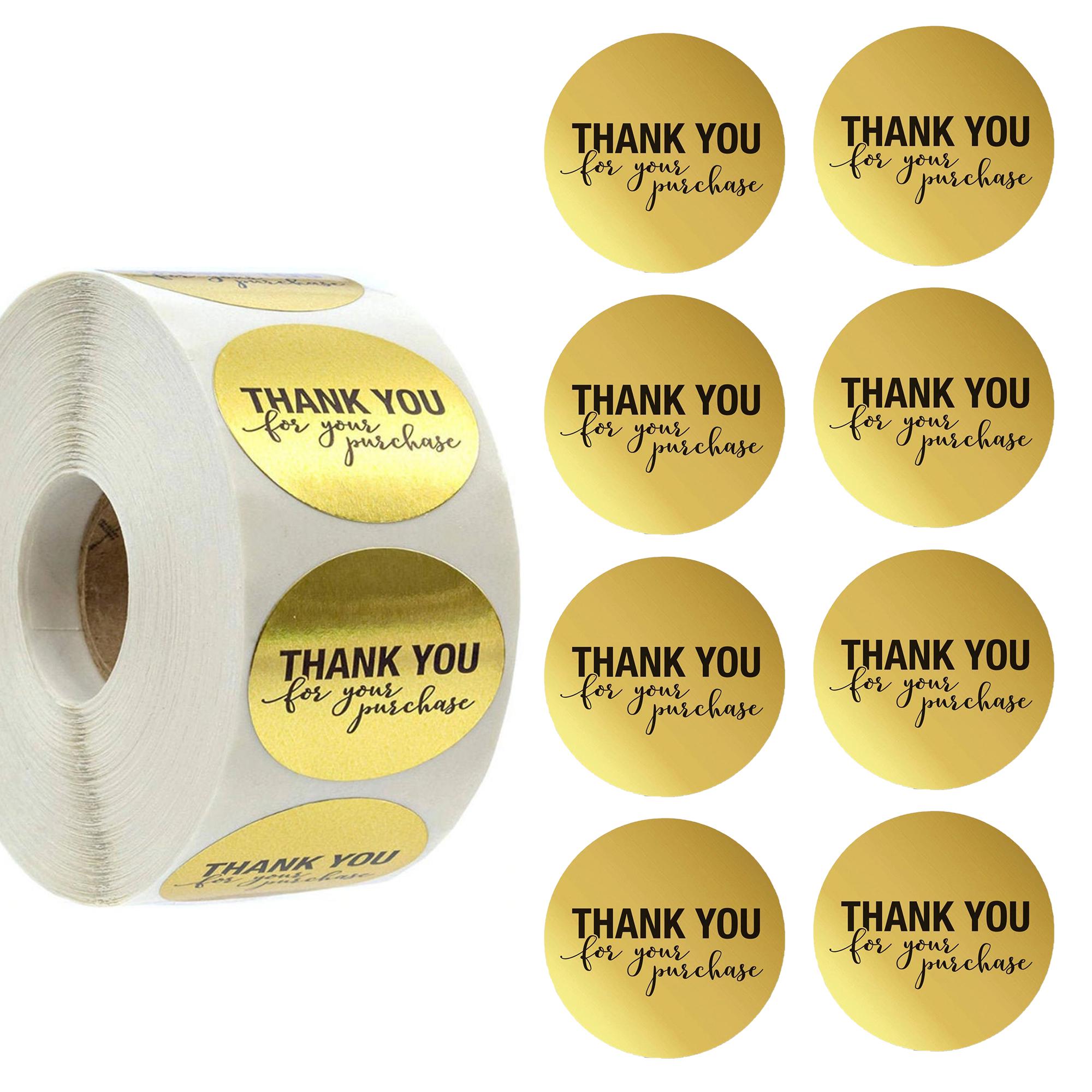Thank You Stickers Labels for Your Order Gold Shiny Labels Thank You ...