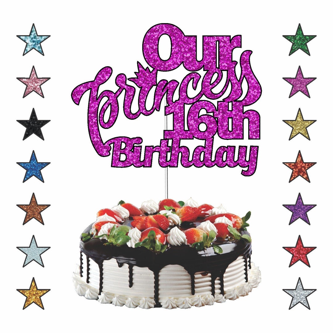 Princess Cake Topper Personalised Birthday Cake Topper Birthday Party ...
