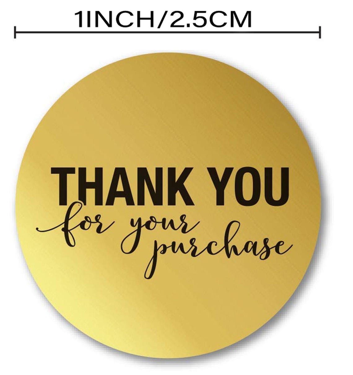 Thank You Stickers Labels for Your Order Gold Shiny Labels Thank You ...